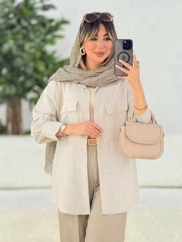 شومیز مانتویی هایا صوفیا ساده 💯🌈🎀🛍۷۶۰۰۲ شهرزاد