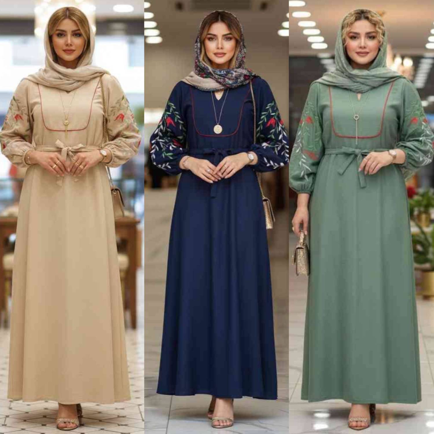 کفتان بلند گلدوزی نازگل با کیفیت عالی در رنگ بندی کد 7059 والیا