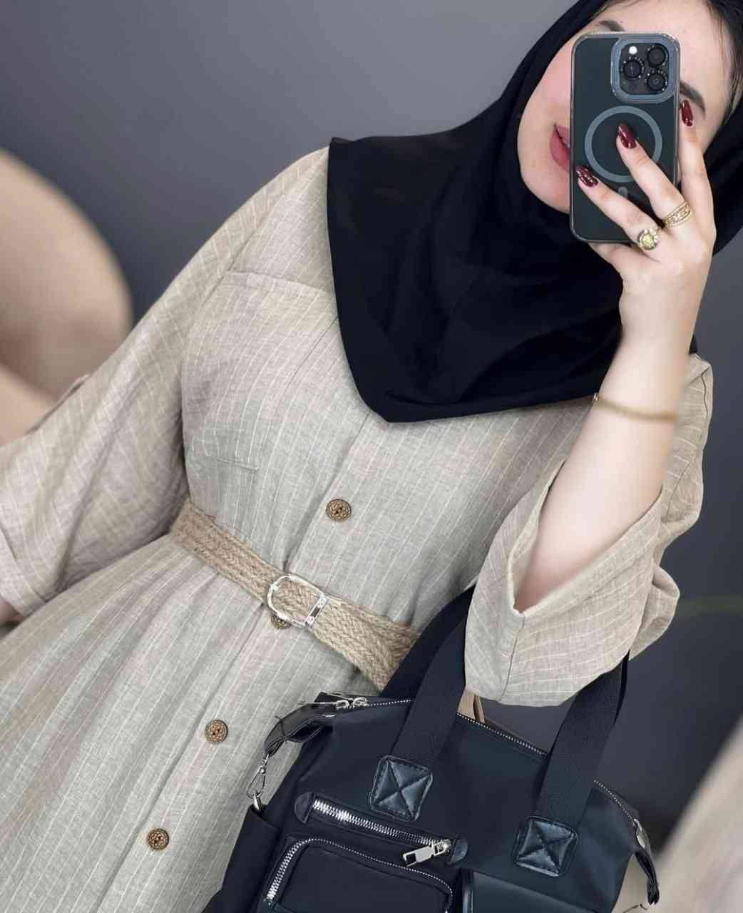 مانتو بلند دیپلمات پناه شانتون اعلا در رنگ بندی کد 4534 والیا