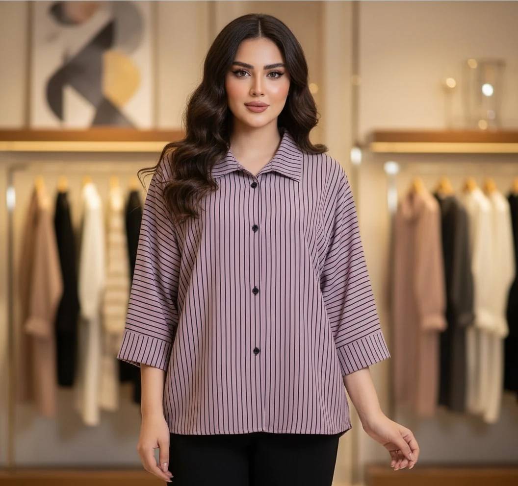 شومیز باکسی با کیفیت عالی و قیمت باورنکردنی به دلیل تک رنگ شدن کد905بیبی