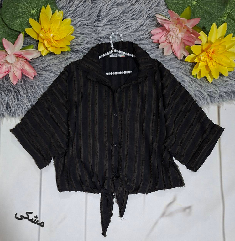 شومیز گره ای جذاب و با کیفیت و قیمت باورنکردنی به دلیل تک رنگ شدن کد903بیبی