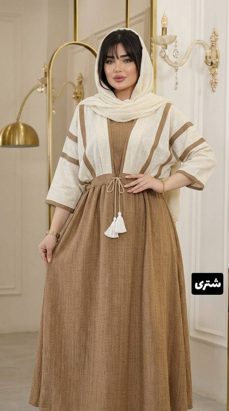 ست سارافون صوفیا زیپی و کت لینن نچرال در رنگ بندی کد 16979 سیمو