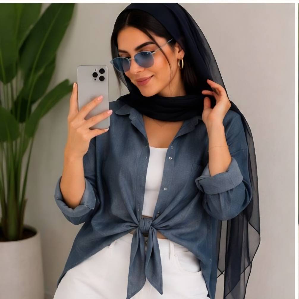 شومیز گره ای لیزری با کیفیت عالی و رنگ بندی کد 75961 تارا