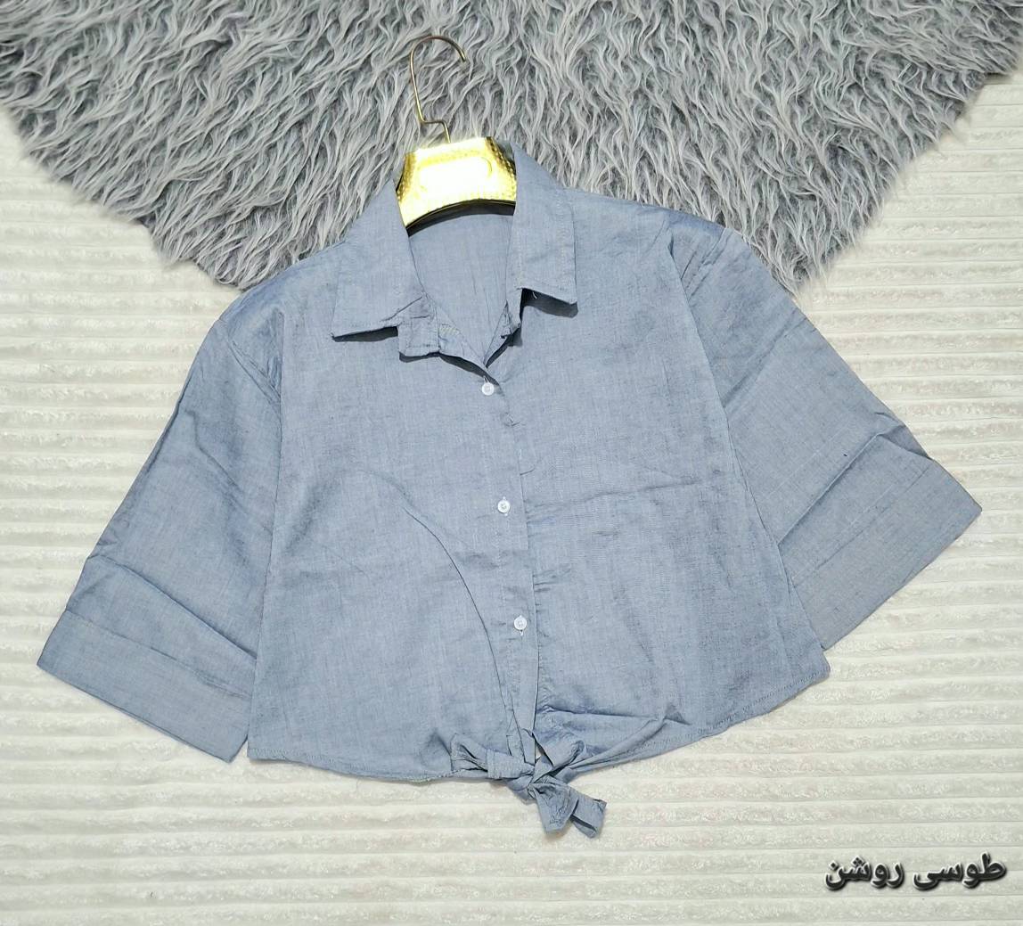 شومیز گره ای لیزری با کیفیت عالی و رنگ بندی کد 75961 تارا