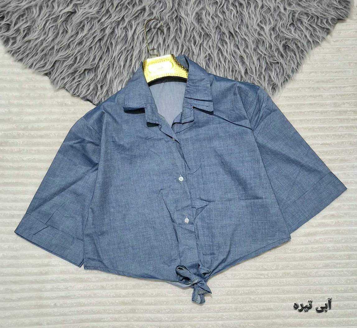 شومیز گره ای لیزری با کیفیت عالی و رنگ بندی کد 75961 تارا
