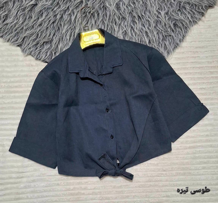 شومیز گره ای لیزری با کیفیت عالی و رنگ بندی کد 75961 تارا