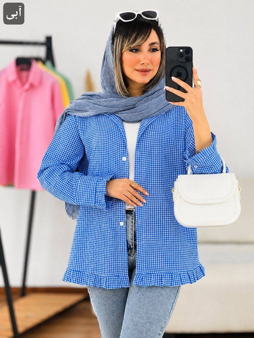 شومیز مانتویی ملوریا با کیفیت عالی کد 9925 شایسته