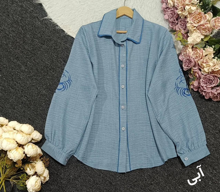 شومیز مانتویی مزونی هیوا ۲۷۹ زیبا وشیک تنخور عالی در رنگبندی 🌈 🌈 کد ۱۸۰۶۲ لیدی