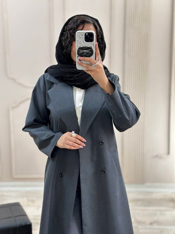 مانتو بلند دنیز زیبا و شیک ارسال 10روز کاری 😍✅15229آمیگل