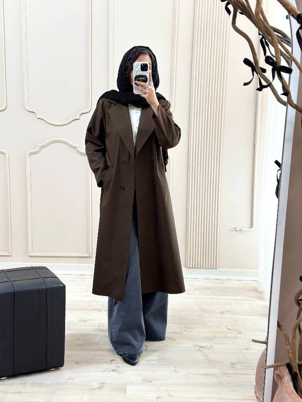 مانتو بلند دنیز زیبا و شیک ارسال 10روز کاری 😍✅15229آمیگل