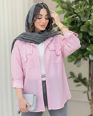 شومیز جیب صلیبی راه راه در دو رنگ شیک و خاص🫀🥰کد589 آدراپانا