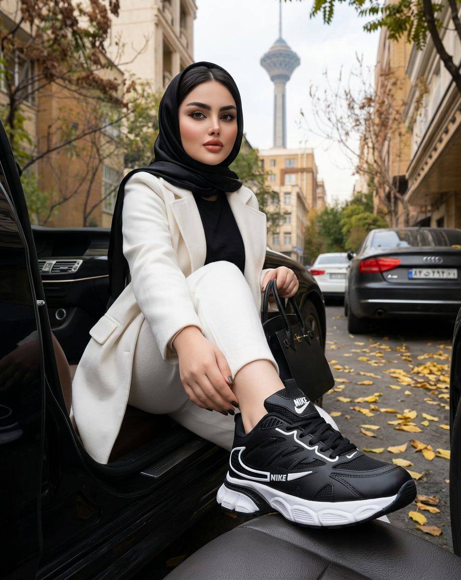 کتونی لژ دار طبی مدل نایک 05 در رنگ بندی و سایز بندی کد 100431 شریف