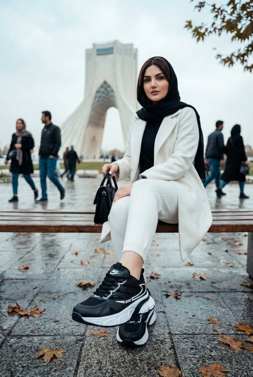 کتونی لژ دار طبی مدل نایک 05 در رنگ بندی و سایز بندی کد 100431 شریف