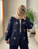 شومیز مانتویی قاصدک رنگ بندی جذاب تابستانه ❤️🥰کد561 آدراپانا