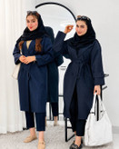 مانتو بلند دیپلمات کیانا با کیفیت عالی در دو رنگ زیبا کد 2658 شایسته