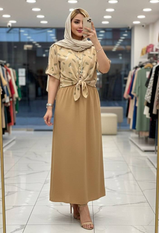 ست شومیز گره ای و دامن بهناز با کیفیت عالی در رنگ بندی کد 18185 والیا