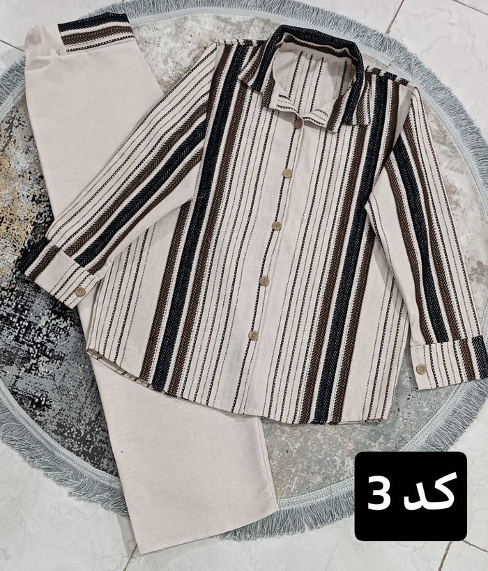 ست شومیز شلوار گندم جنس لنین لمه دوزی زیبا وجذاب تنخور عالی در رنگبندی 🌈 🌈 الیزه