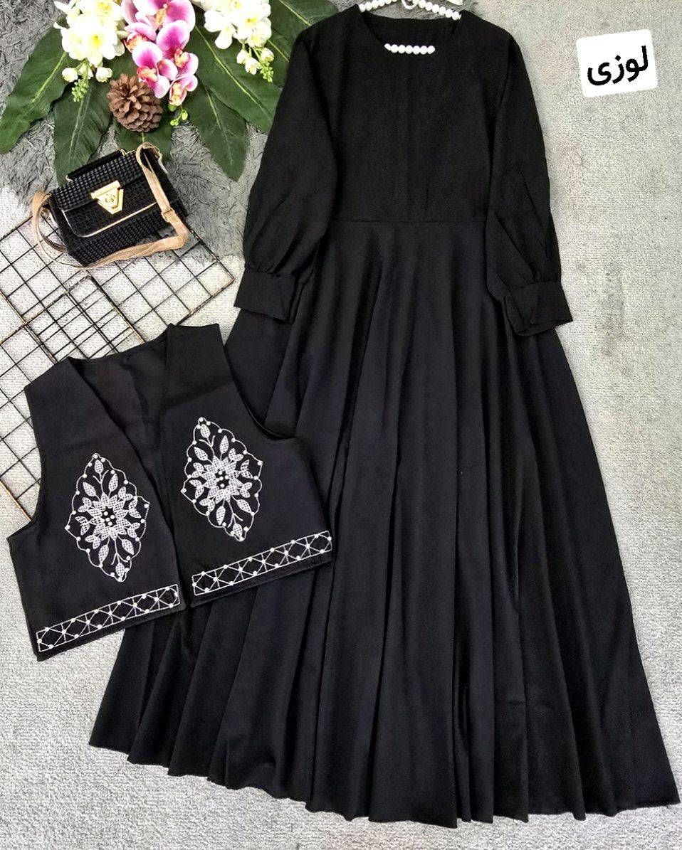 پیراهن پر چین و جلیغه مازراتی🛍💯۱۵۷۵۲ نفیس