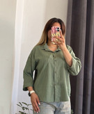 شومیز مانتویی باکسی شنل 🎀🛍💯۴۹۳ شانی