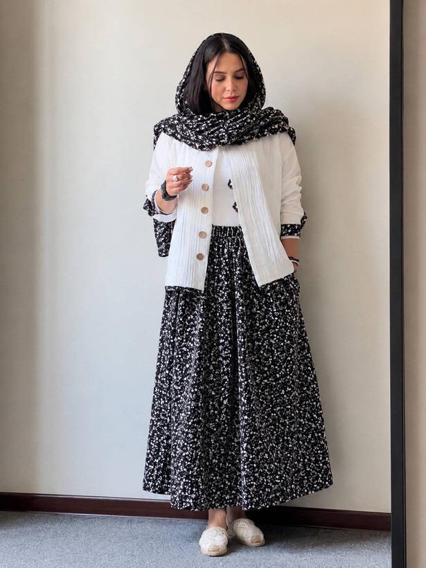 شومیز دامن آناهیل تنخور زیبا و خاص🥰🎀کد636 آدراپانا