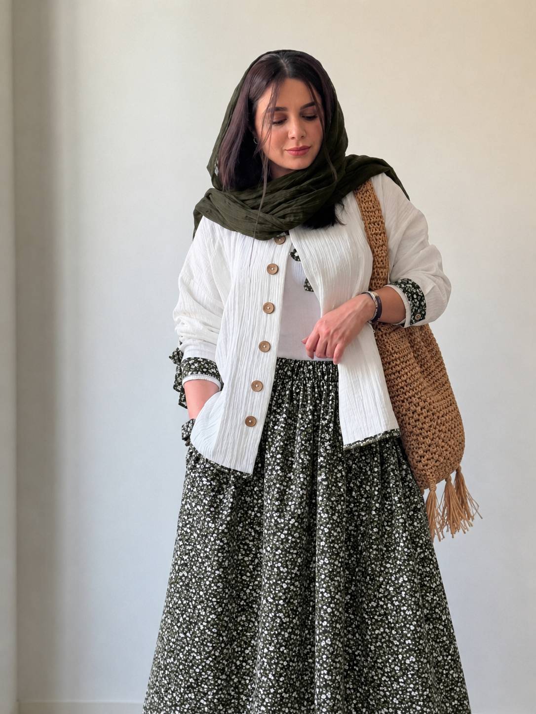 شومیز دامن آناهیل تنخور زیبا و خاص🥰🎀کد636 آدراپانا