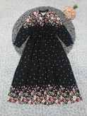 پیراهن یقه چین گلشن بوگاتی اعلا تکرنگ مشکی 🎀 🎀 کد ۱۸۳۰۴ دلتا