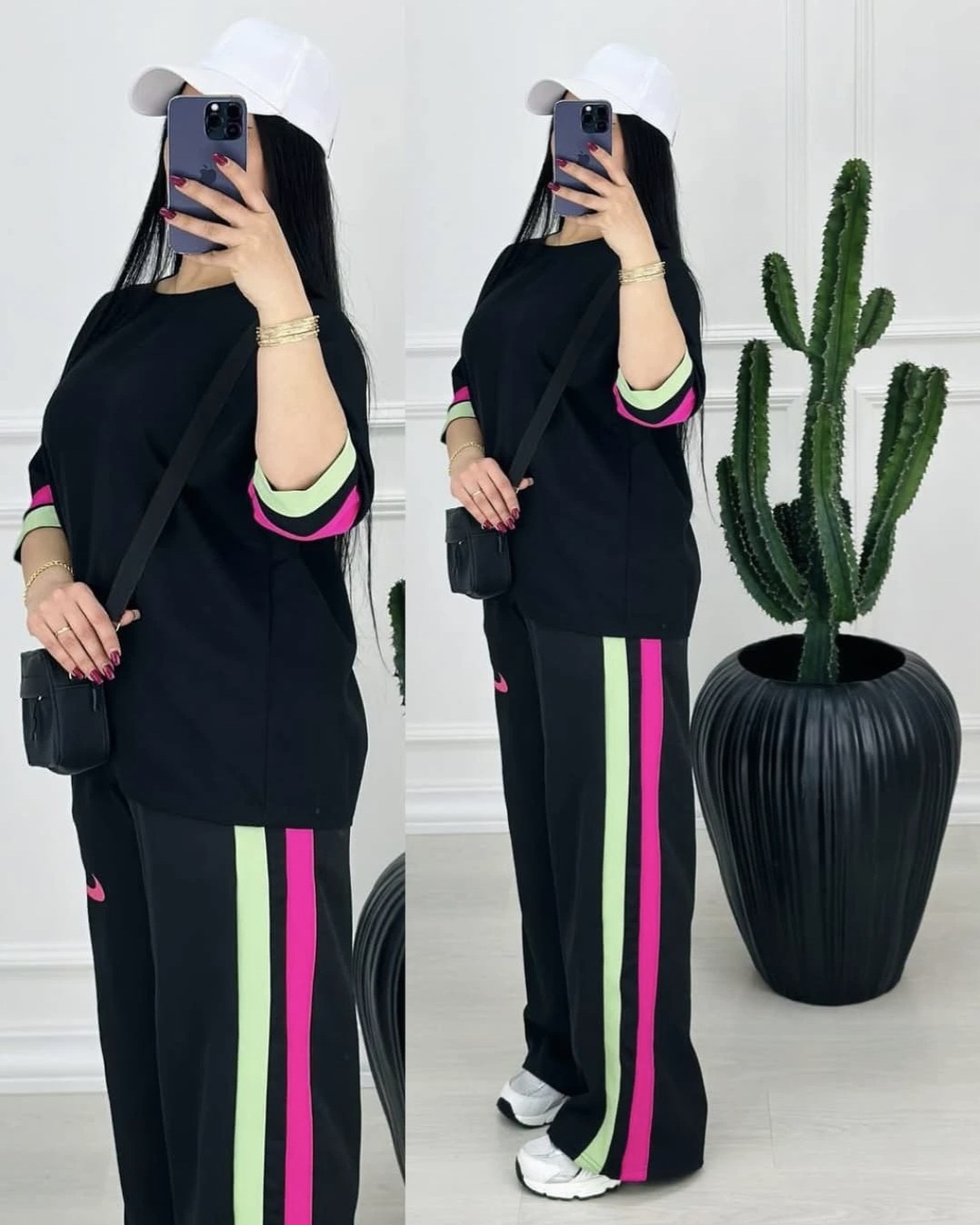 ست تیشرت شلوار نایک گلکسی نخ پنبه درجه یک زیبا وشیک تنخور عالی تکرنگ 🥰 🥰 کد ۱۸۳۲۱ مدلند