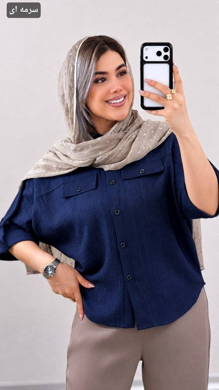 مانتو گازوئیلی نهال با کیفیت عالی در رنگ بندی دلبر کد 18177 شایسته