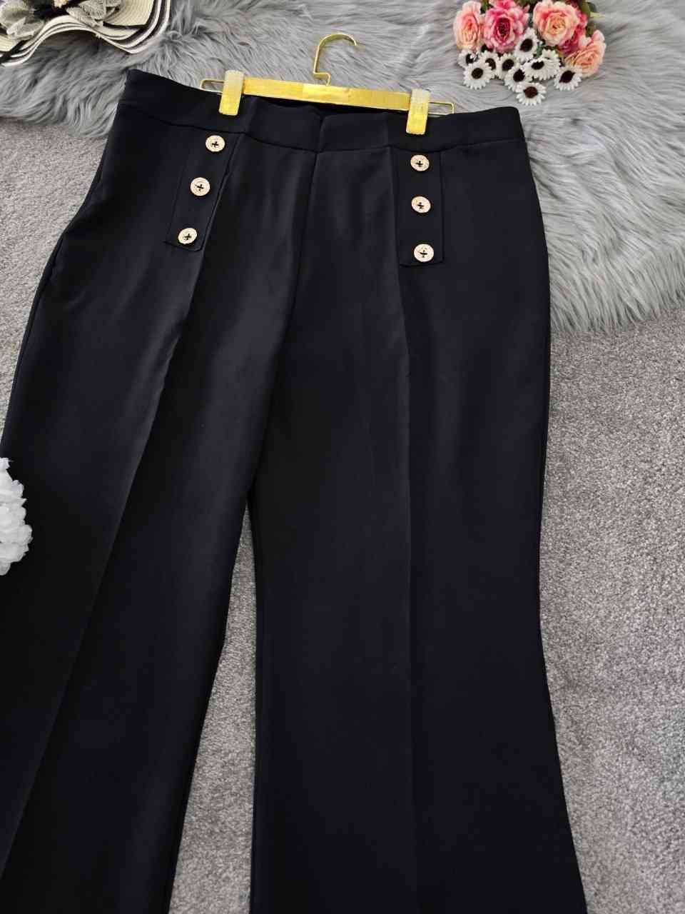 شلوار دمپا گشاد کمر دکمه مازراتی اعلا در رنگ بندی کد ۲۶۲۵ والیا