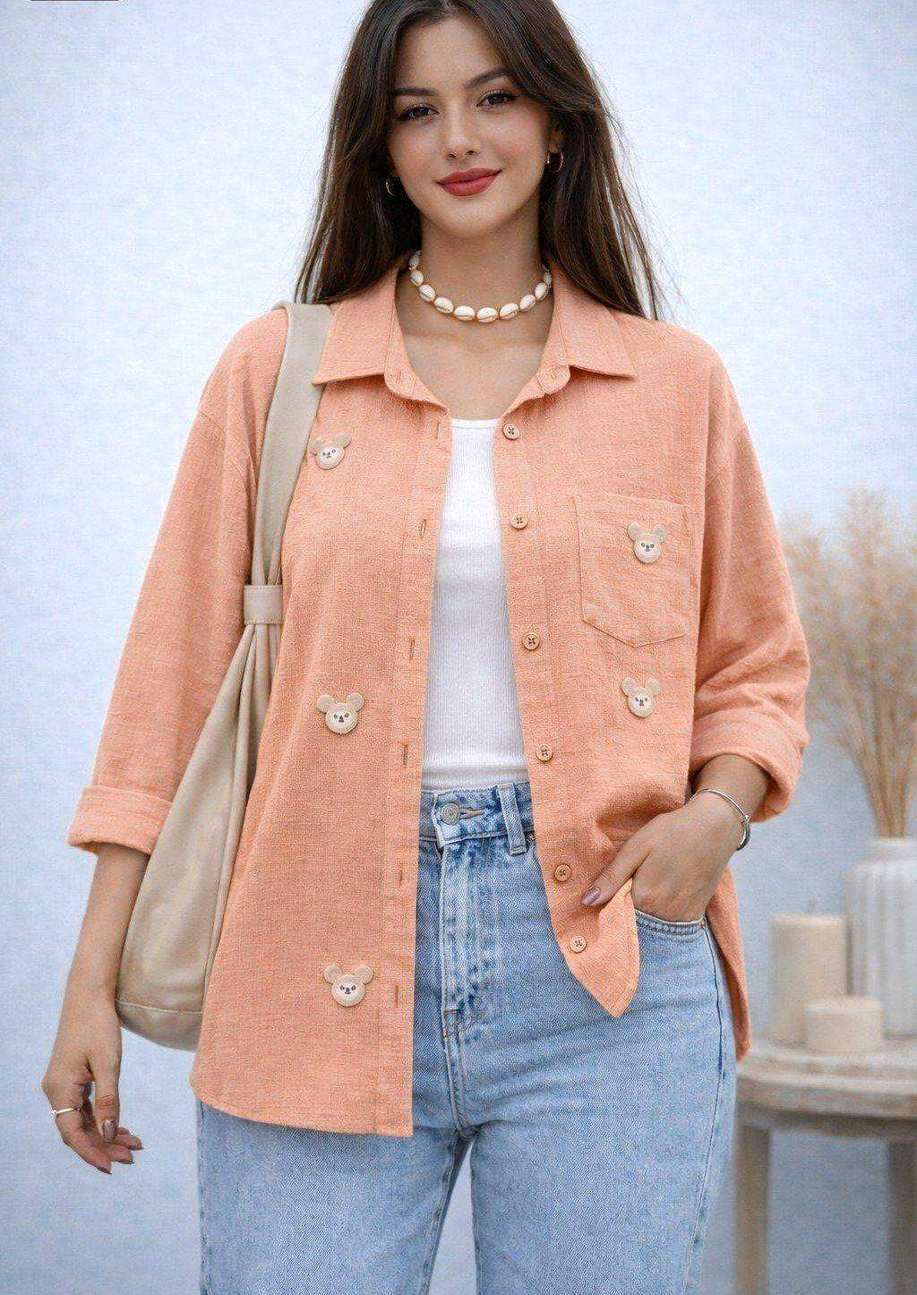 شومیز تدی تنخور زیبا و رنگ بندی پاستیلی🥰🎀کد570 آدراپانا