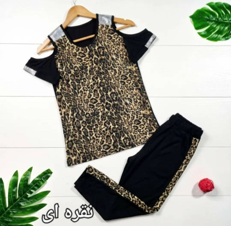 ست تیشرت و شلوار سایه فلامنت اعلا تک رنگ کد 12778 الیشکا