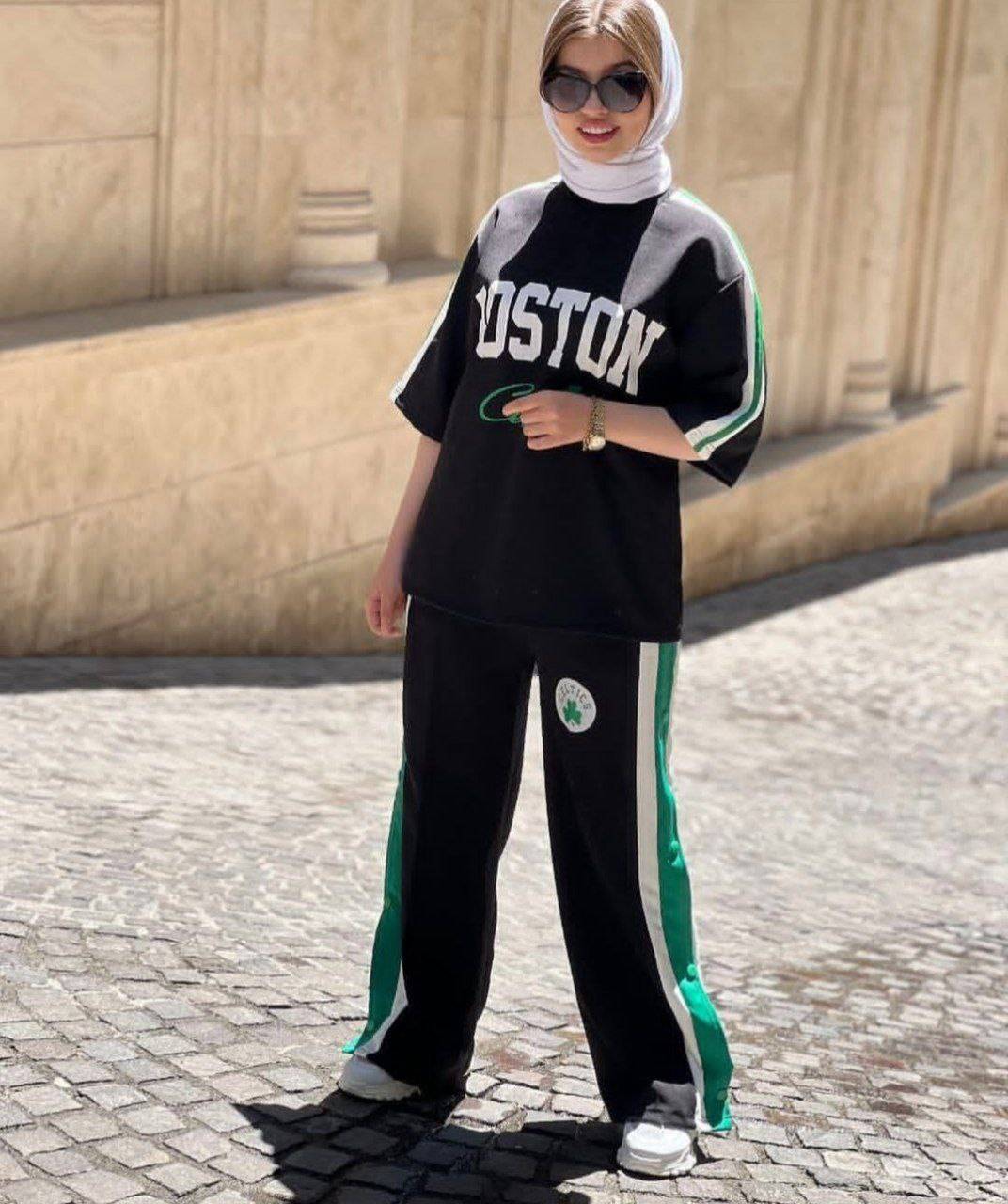 ست تیشرت و شلوار بیرون پوش BOSTON با کیفیت عالی کد 6778 الیشکا