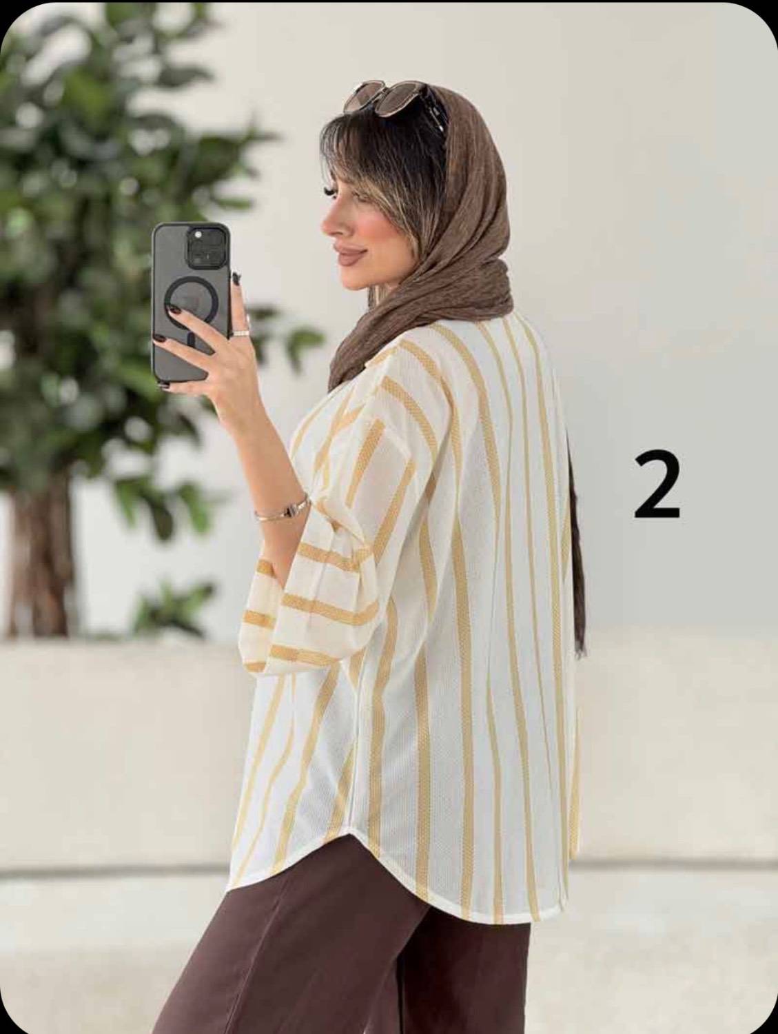 شومیز زنبوری ترانه در رنگ بندی زیبا با کیفیت عالی کد 39657 پری