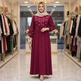 کفتان بلند گلدوزی پاپیون بابوس اعلا در رنگ بندی کد 6855 والیا