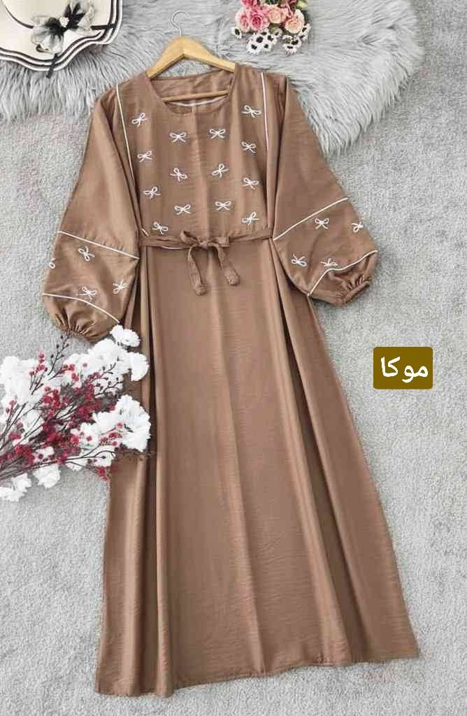 کفتان بلند گلدوزی پاپیون بابوس اعلا در رنگ بندی کد 6855 والیا