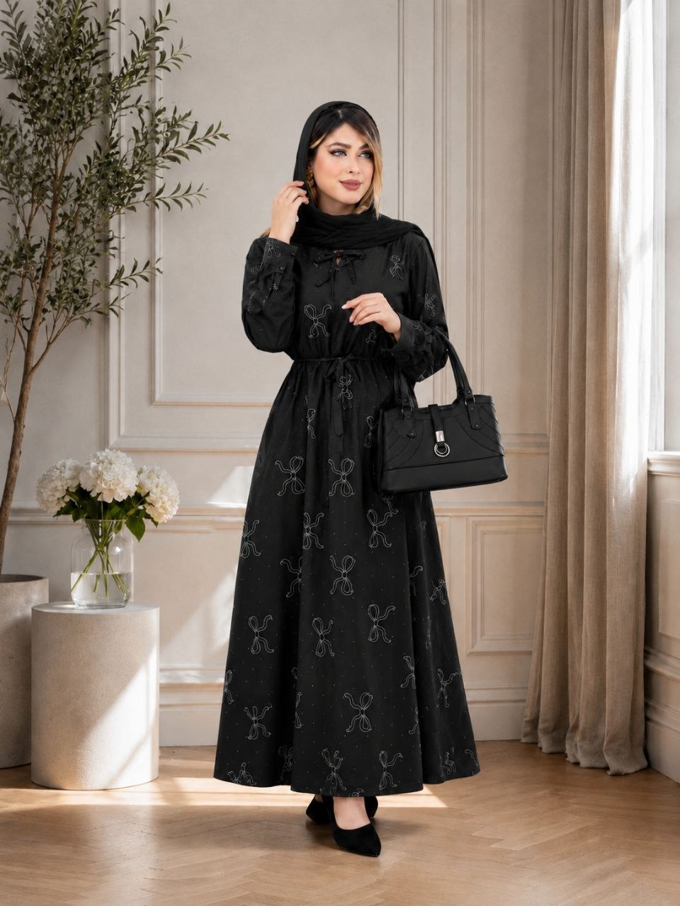 پیراهن بلند طرح پاپیون ۴۷۵ حدیث 🛍💯🎀