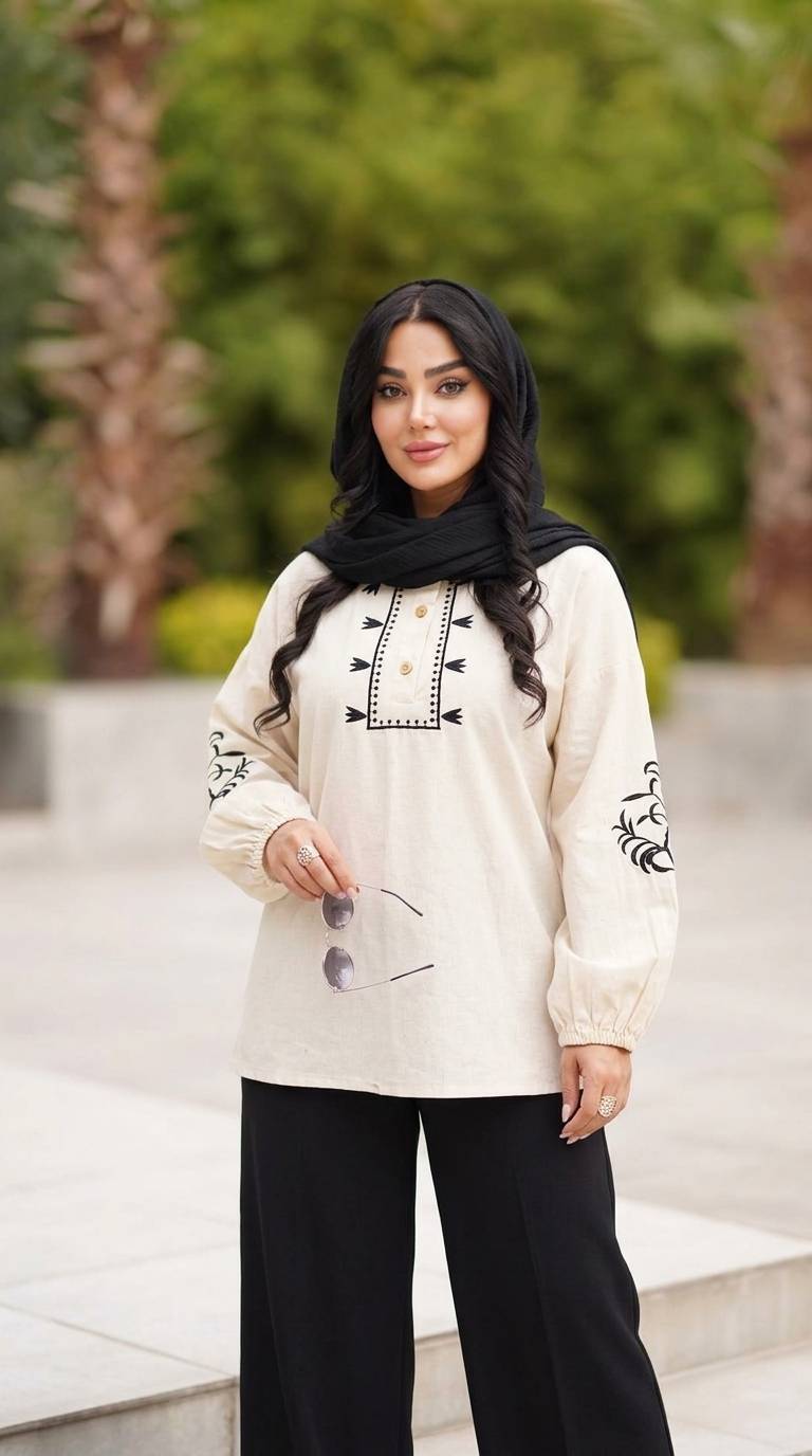 تونیک گلدوزی لنین ۲۸۴ زیبا وشیک تنخور عالی 🎀 کد ۱۹۳۹۹ لیدی