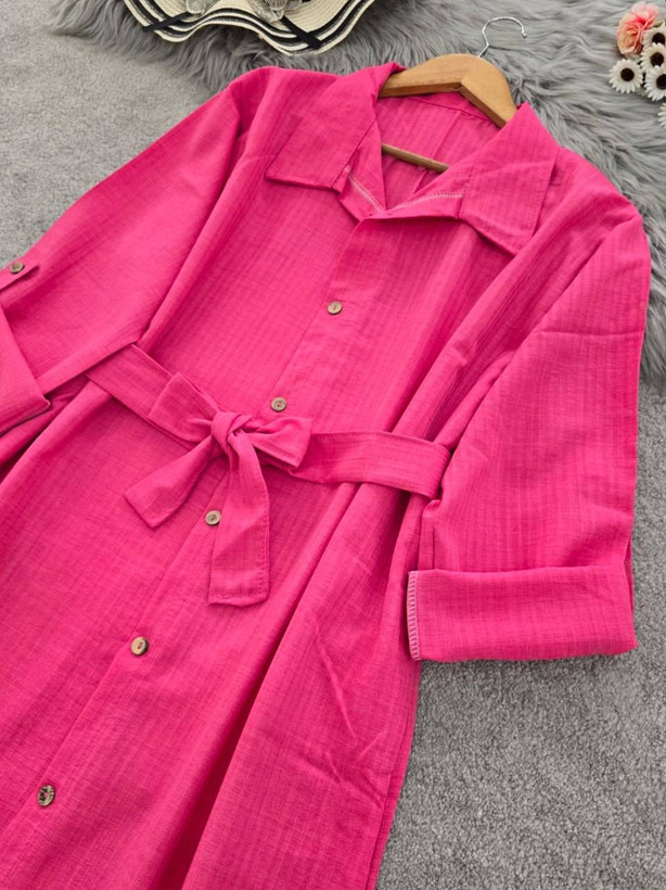 مانتو بلند راحله شانتون میله ای درجه یک در رنگ بندی کد 19424 والیا