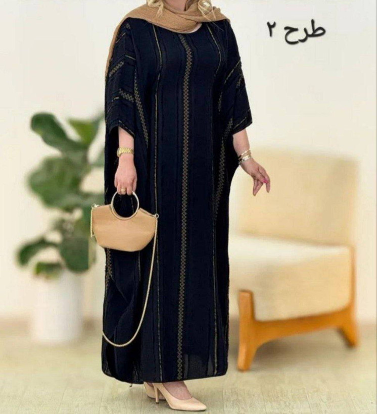 عبا نگین کرپ ژاکارد 🎀🛍🌈۳۰۰۰ نفیس