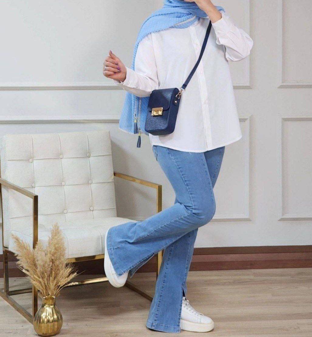 شومیز سفید سوپر داکرون 🌈🛍۳۰۱۴ نفیس