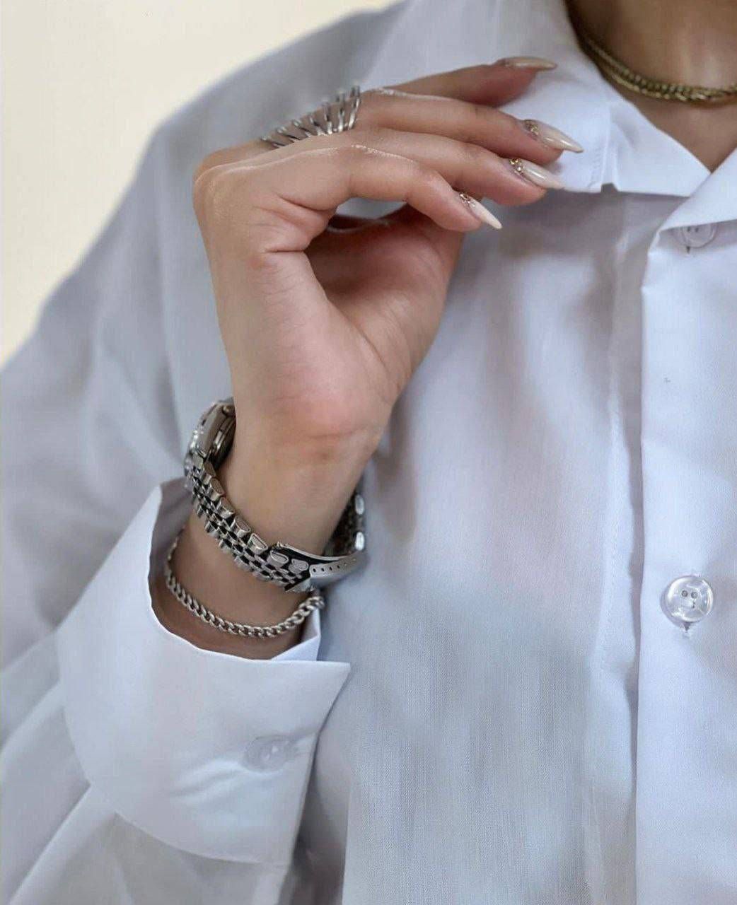 شومیز سفید سوپر داکرون 🌈🛍۳۰۱۴ نفیس
