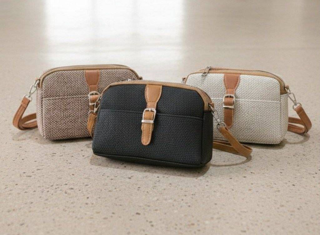 کیف رویال کنفی طرح چرم 🛍🎀🌈۵۰۵۱ نفیس