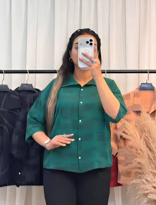 شومیز باکسی طرح چهارخونه با کیفیت در سه رنگ زیبا کد 75971 تارا