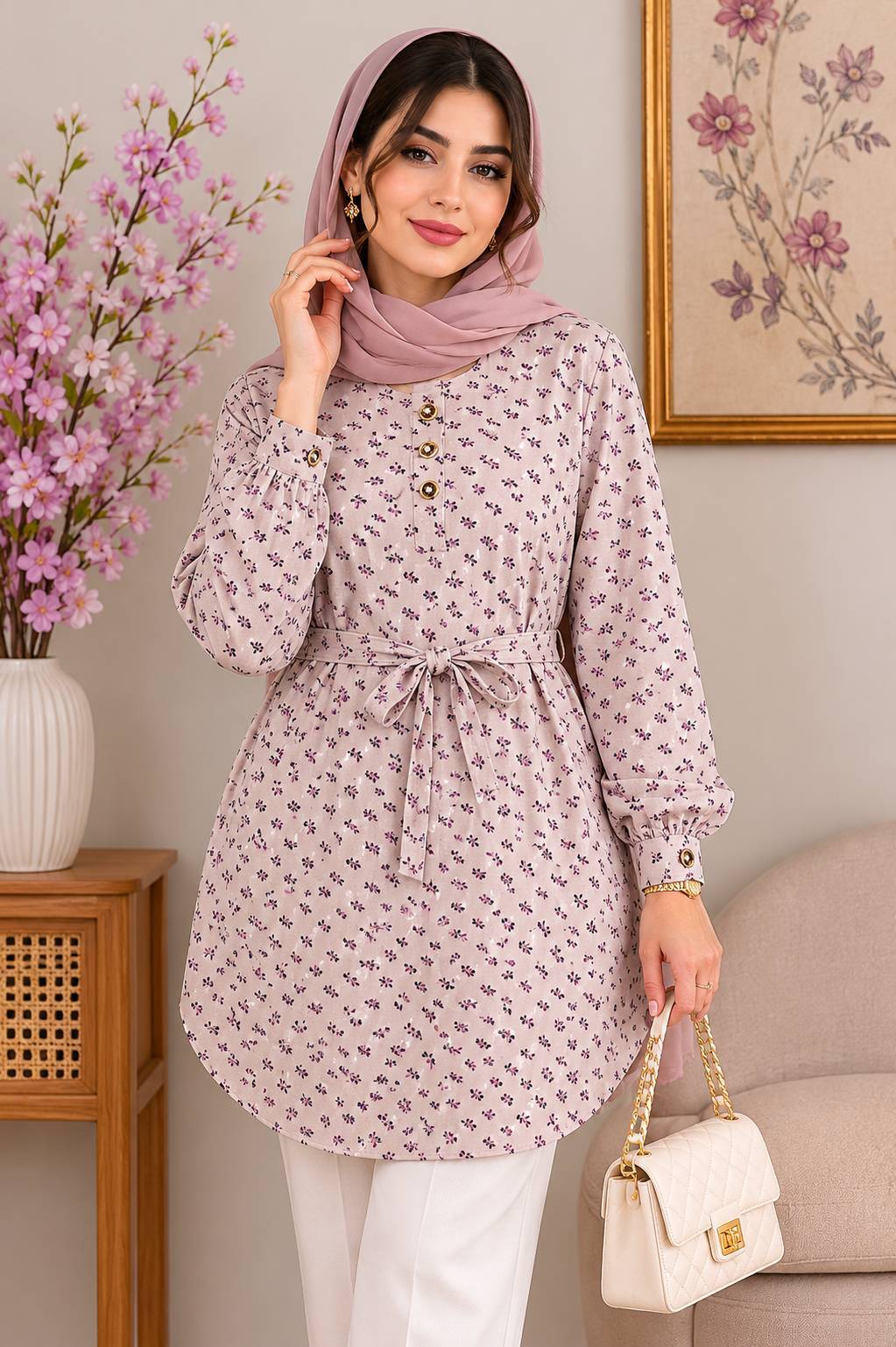 شومیز مانتو یقه گرد زیبا وجذاب تنخور عالی 🌈🌈کد۱۲۱۷۱ فاروین