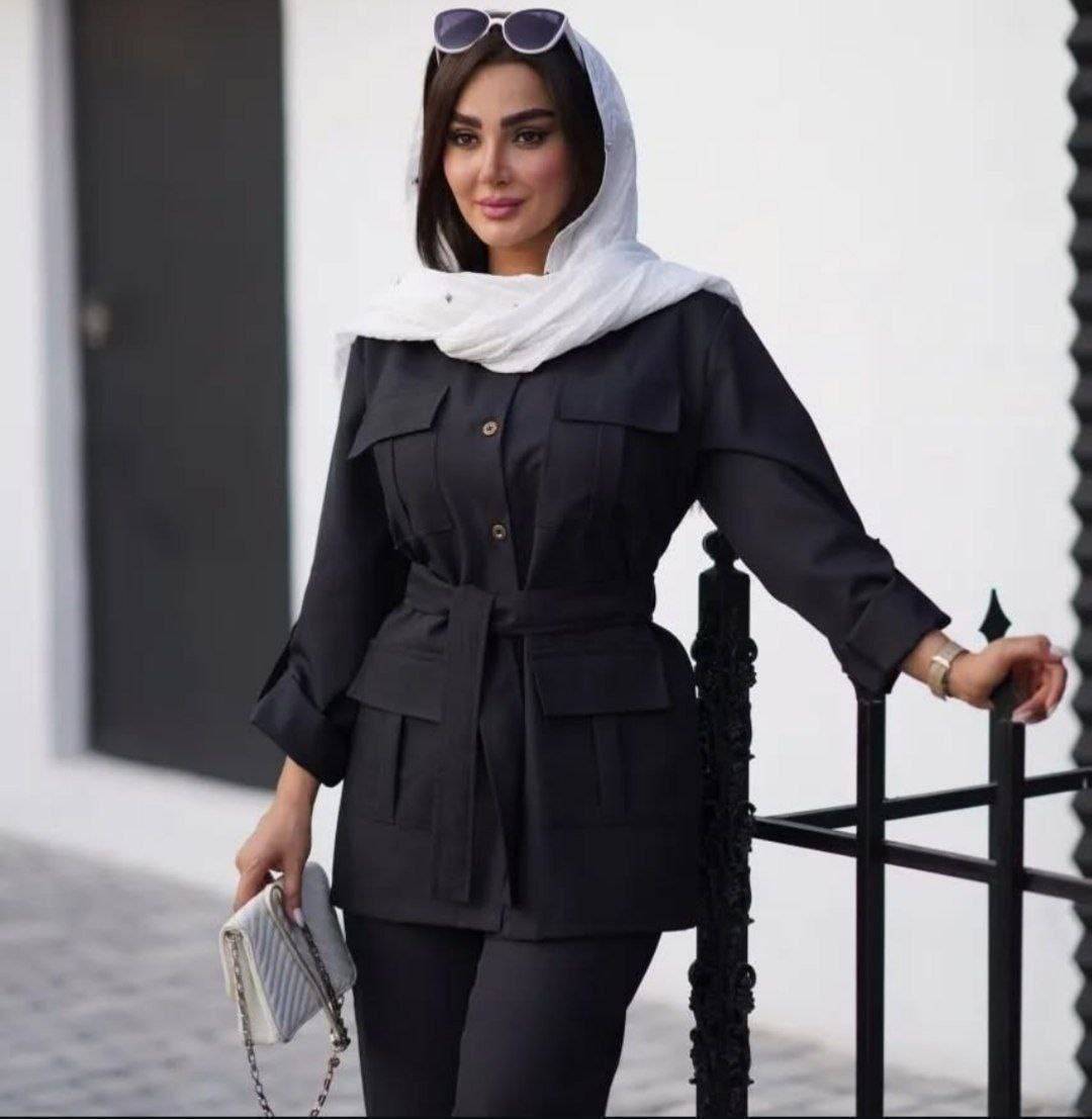 ست مانتو و شلوار مدل کژال با کیفیت در دو رنگ کد 1356 الیشکا