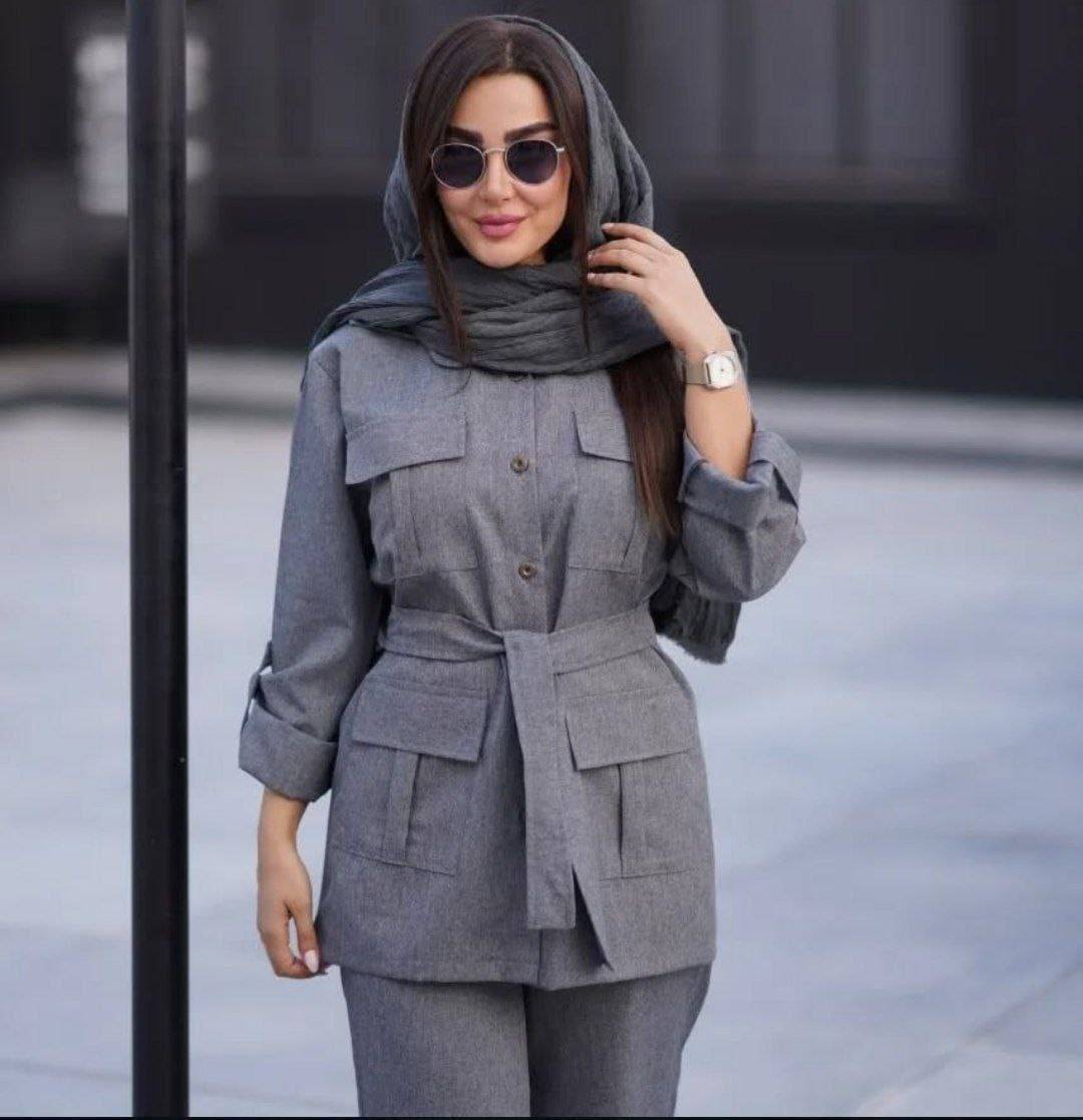 ست مانتو و شلوار مدل کژال با کیفیت در دو رنگ کد 1356 الیشکا