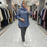 شومیز مانتویی نگینی جذاب شانتون اعلا در رنگ بندی کد 13653 والیا
