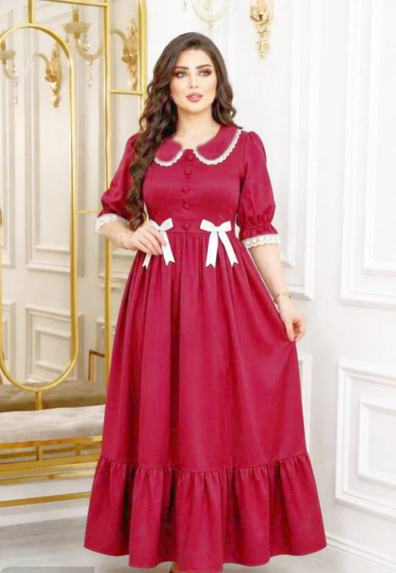 پیراهن بلند عروسکی شادی مازراتی اعلا در رنگ بندی کد 19568 سیمو