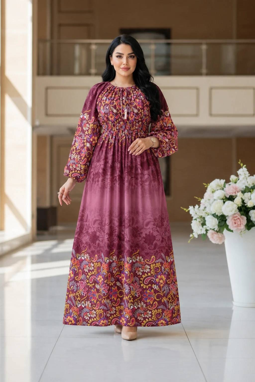 پیراهن ساحلی نخی کمرکش ✅ با رنگ بندی و کیفیت عالی 👌ارات8230