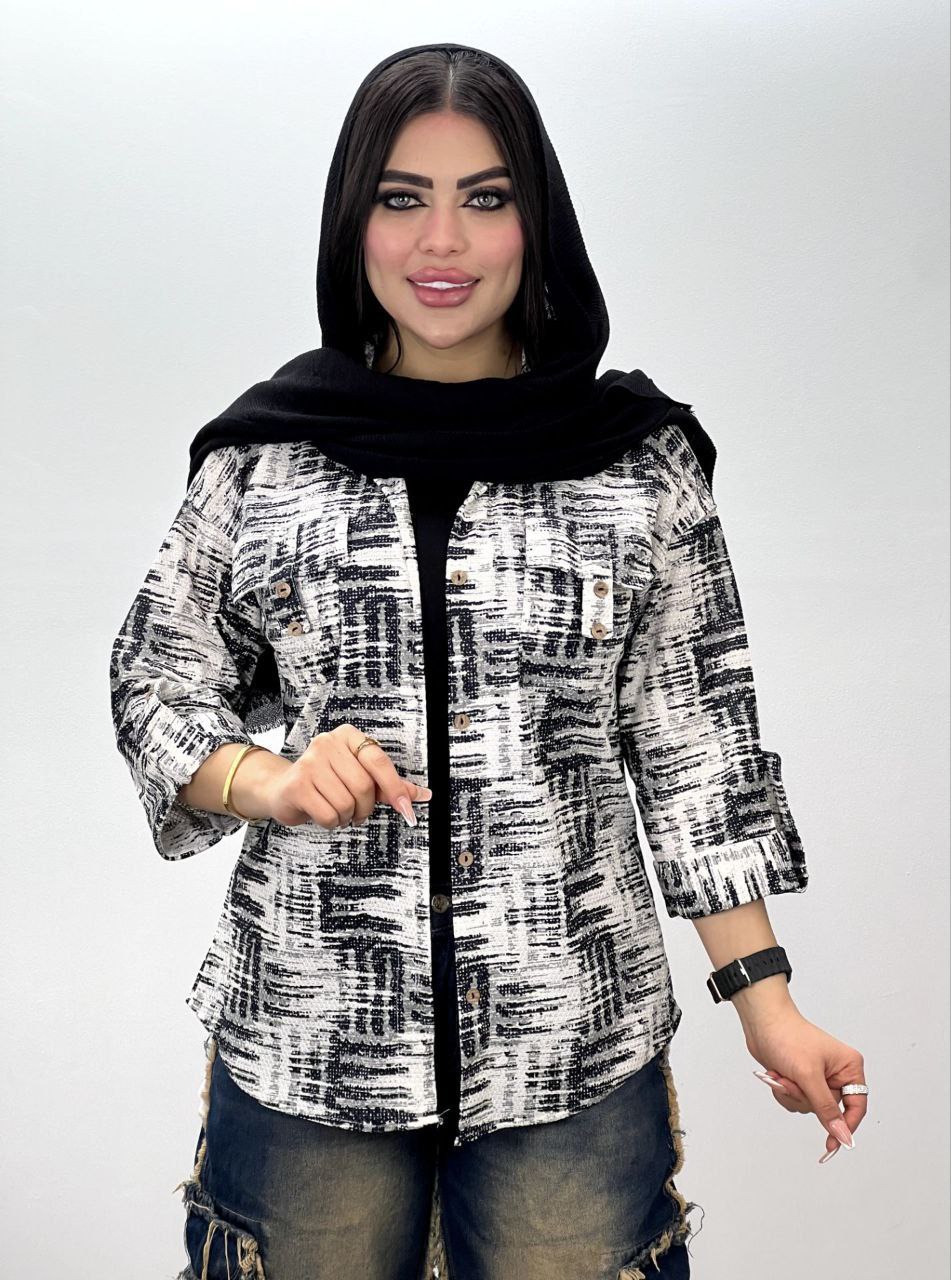 شومیز مانتو آبرنگی زیبا وجذاب تنخور عالی 🌈 کد ۱۰۲۵۰ فاروین